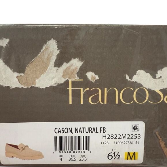 Franco Sarto Cason Natural Tan Canvas Loafers Women’s Size 6.5 Medium - Picture 12 of 12